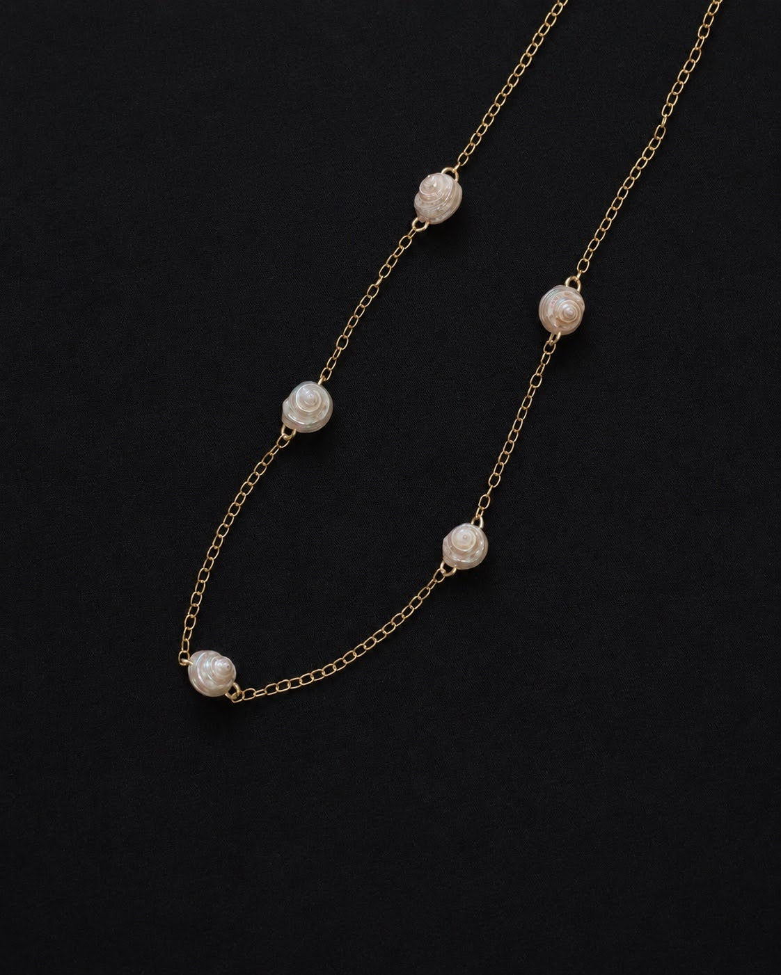 Chain ＆ Whiteshell necklace