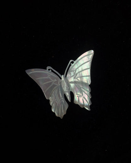 Vintage butterfly Shell Brooch