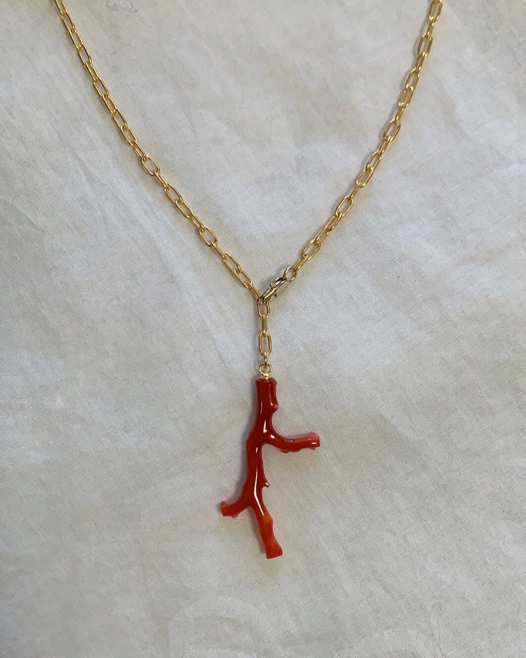 Red coral necklace