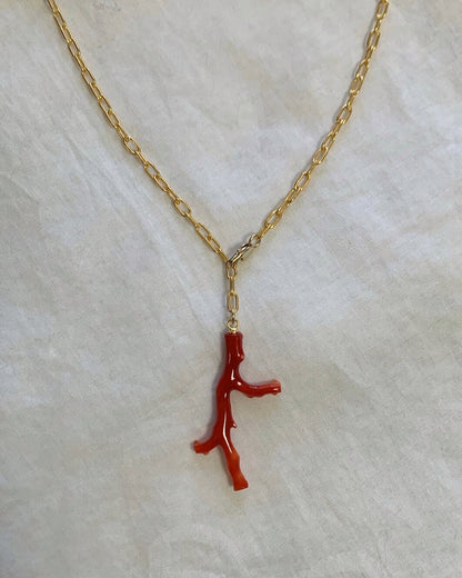 Red coral necklace