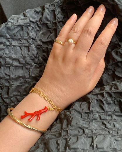 Red coral necklace