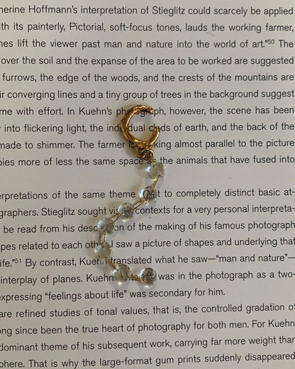 Faceted cut quartz earcuff