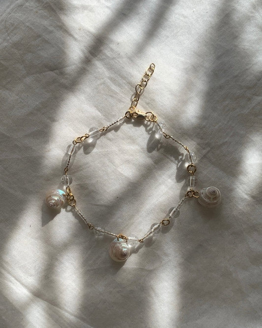 White snail bracelet