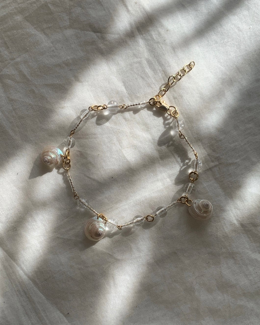 White snail bracelet