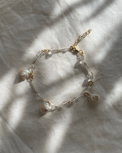 White snail bracelet