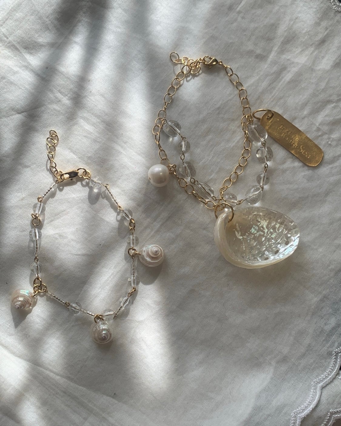 White snail bracelet
