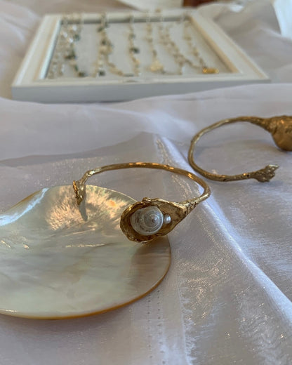 Seashell spoon bangle