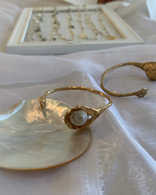 Seashell spoon bangle