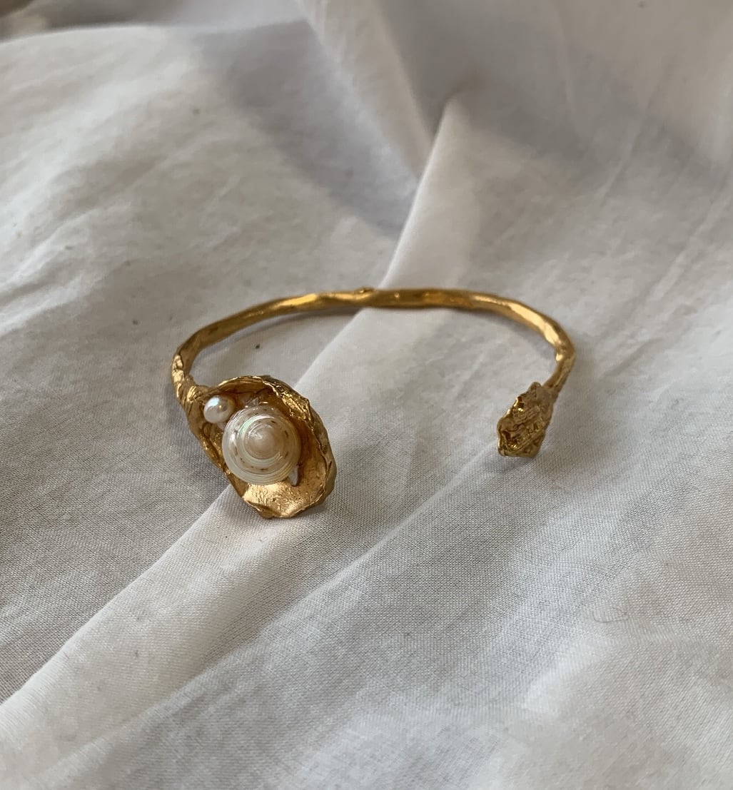Seashell spoon bangle