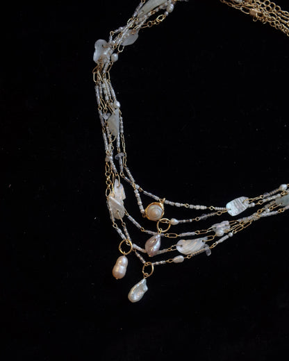 Pearl White seashell necklace