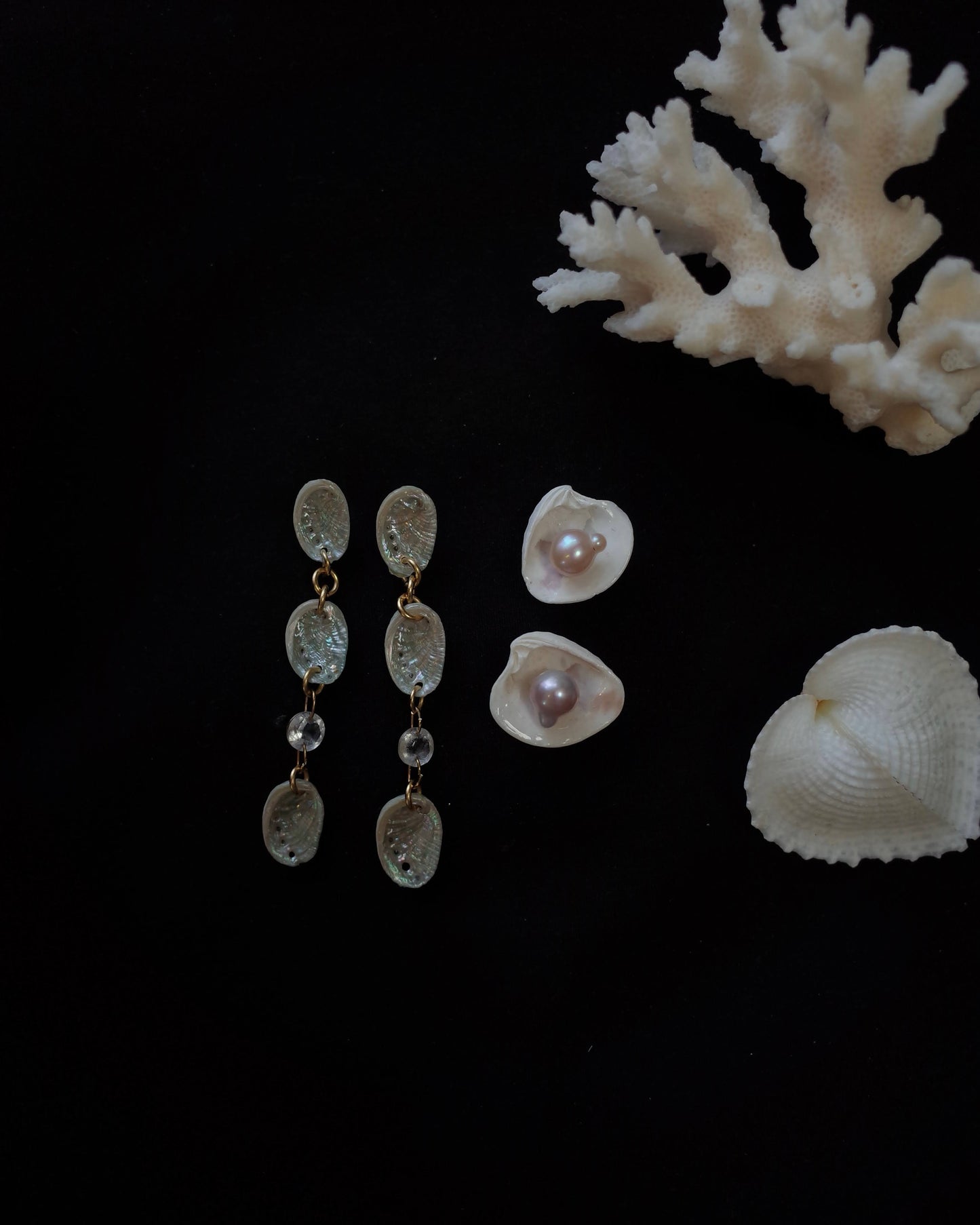Piercing aus weißer Muschel