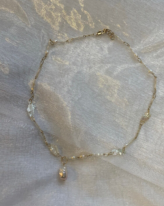 Pearl White seashell necklace