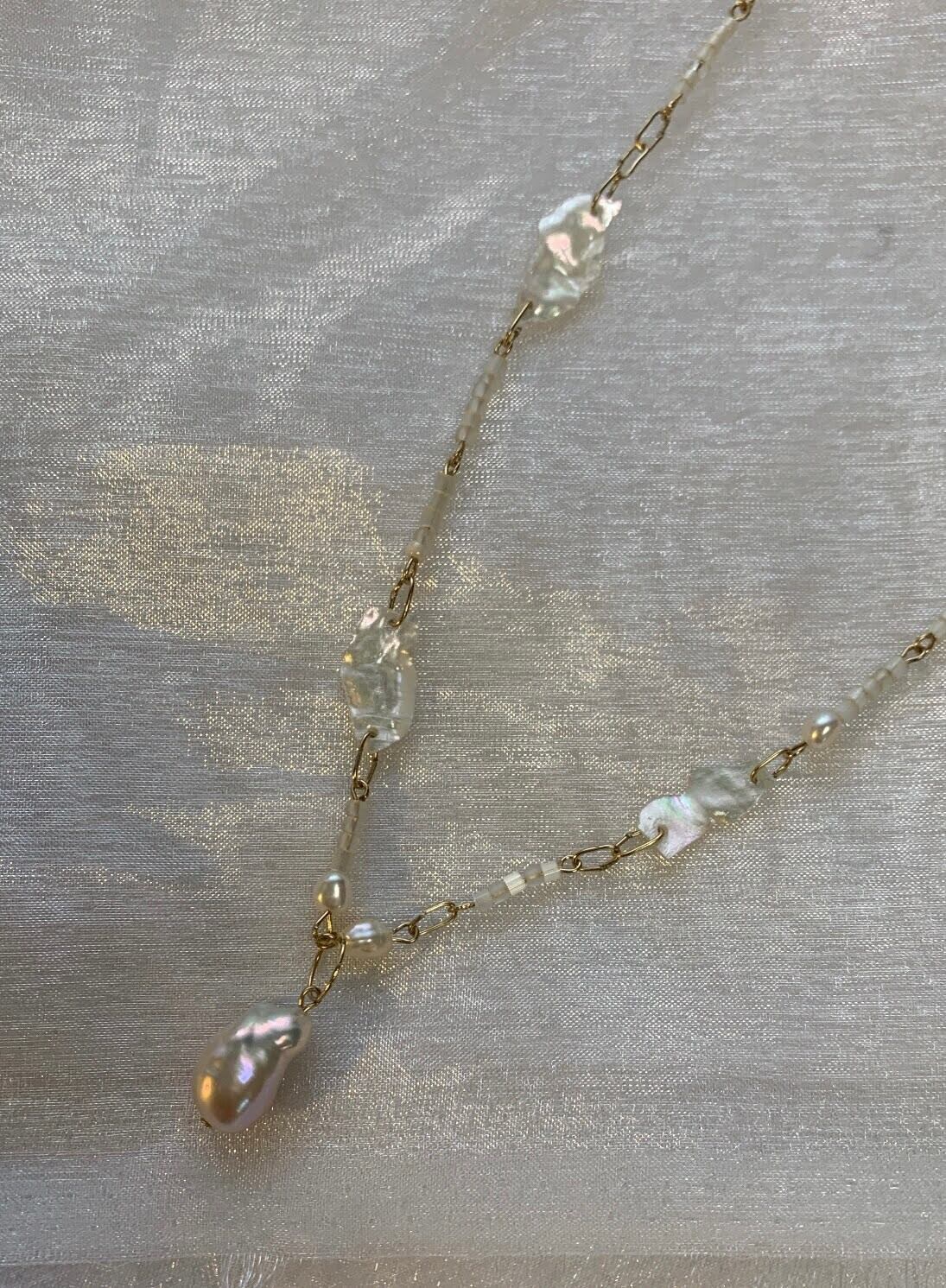 Pearl White seashell necklace